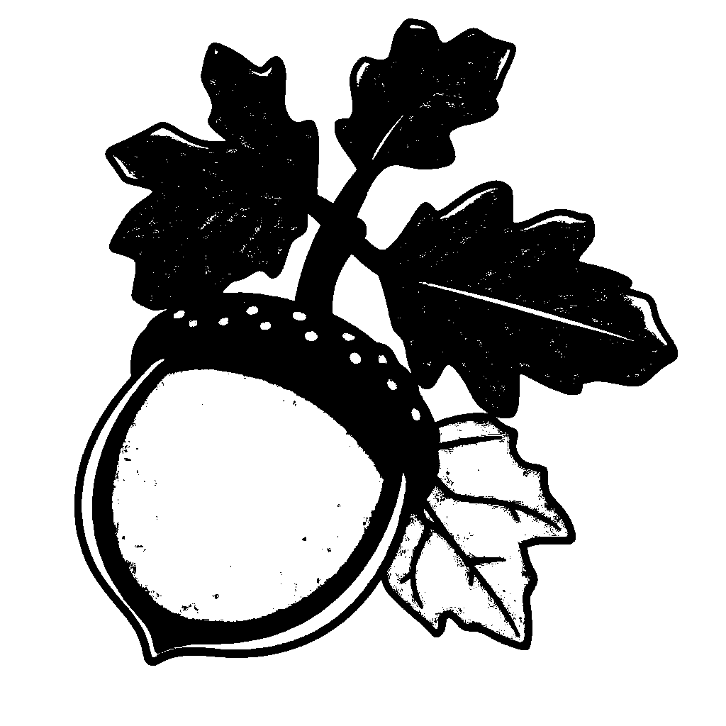 Acorn And Oak Leaves Underwater Coloring Page