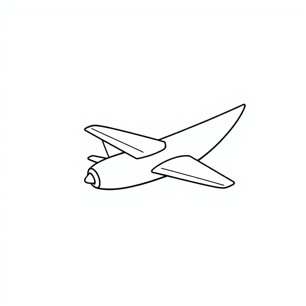 Airplane Flying Coloring Page
