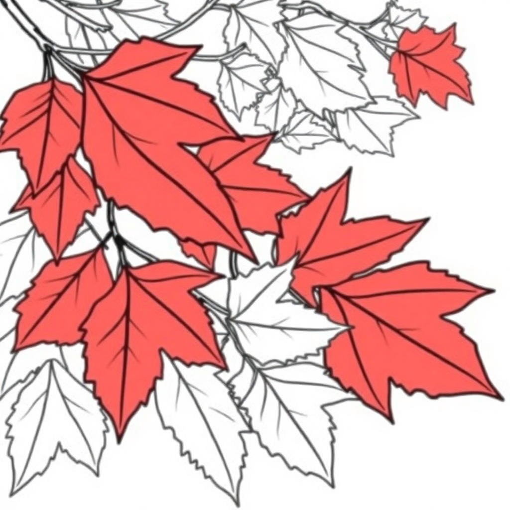 Autumn Leaves Coloring Page