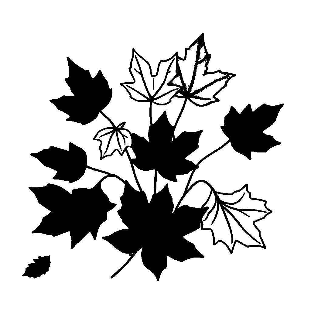 Autumn Leaves In Winter Coloring Page
