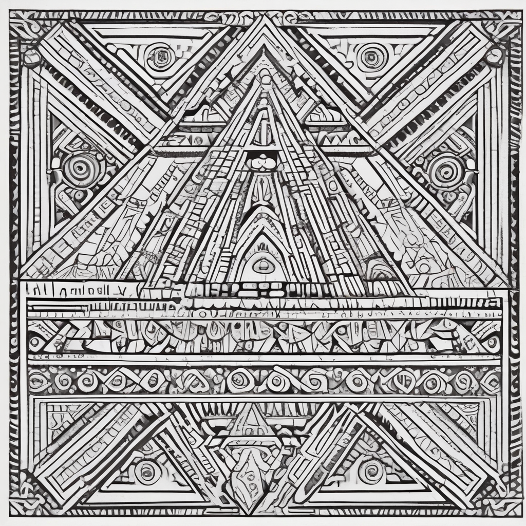 Aztec Pattern Coloring Page