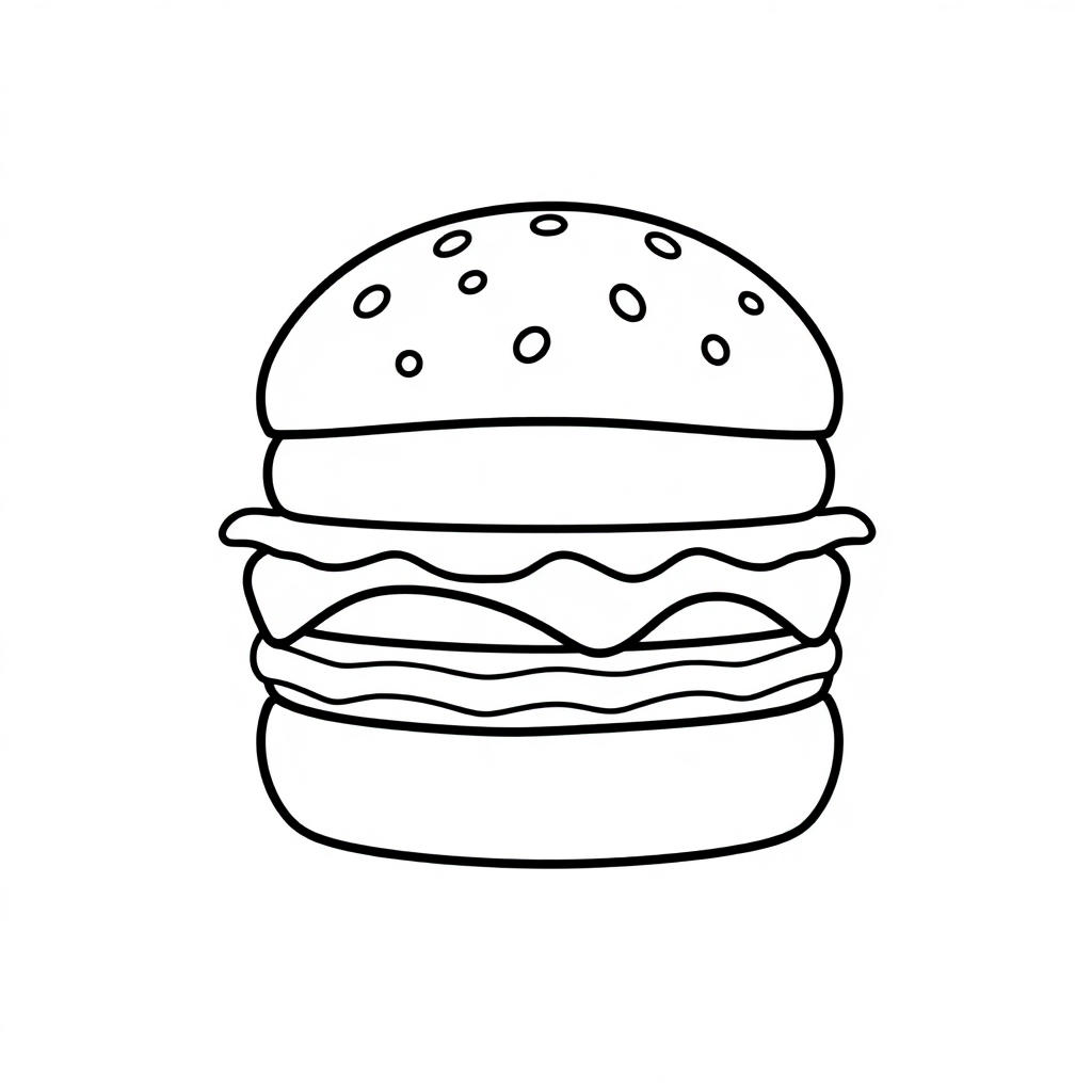 Baby Hamburger Coloring Page