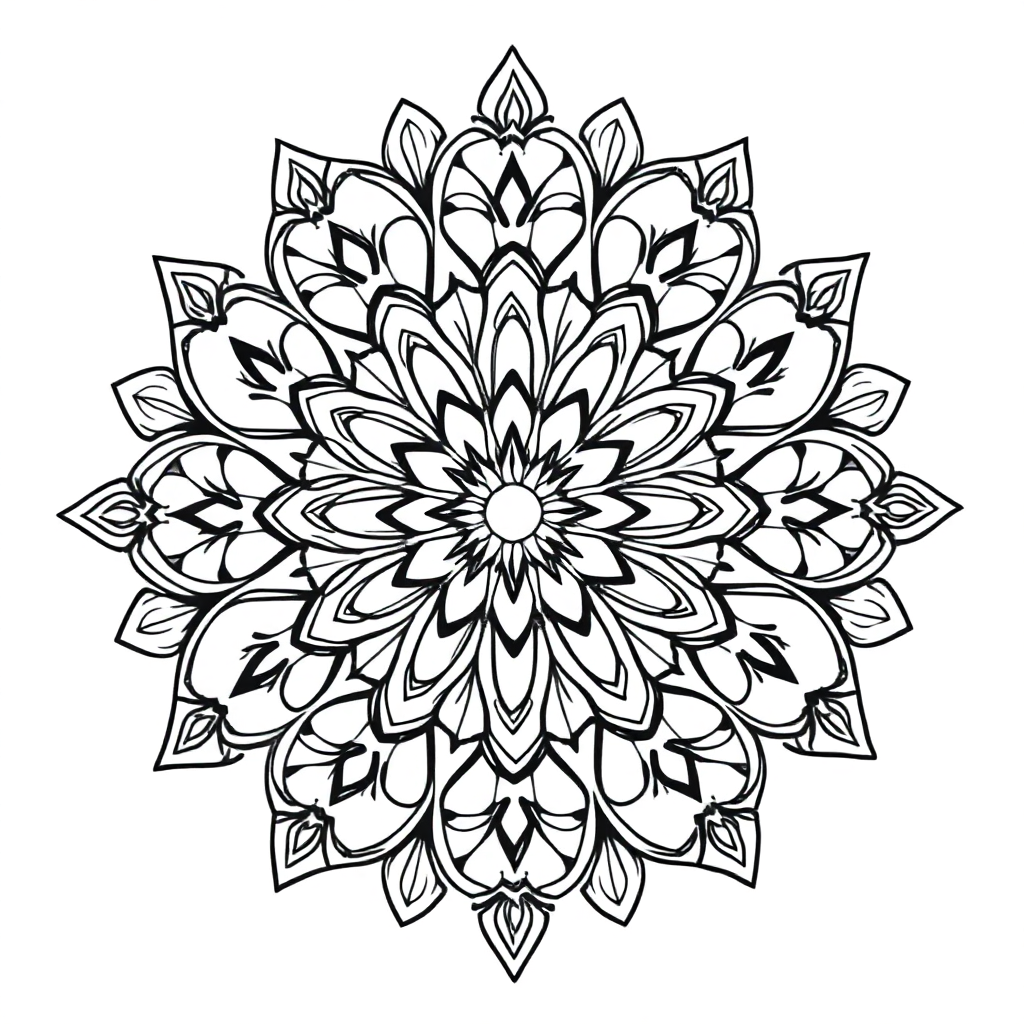 Baby Intricate Floral Mandala Coloring Page