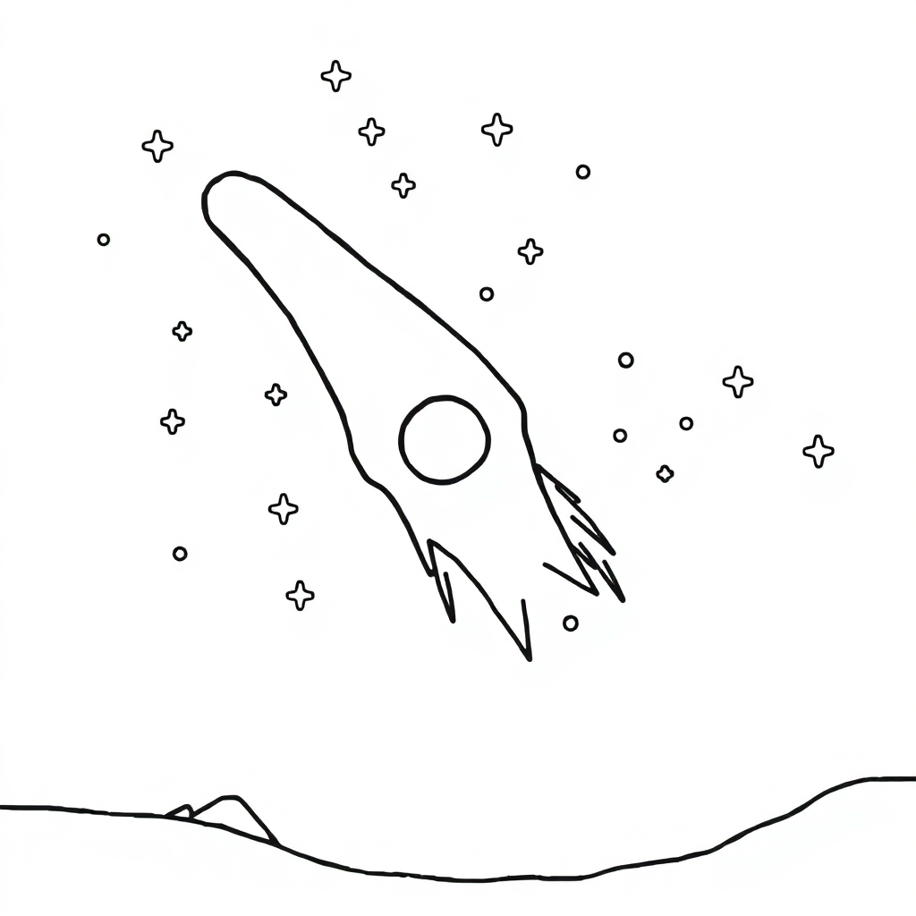 Baby Meteor Shower Coloring Page