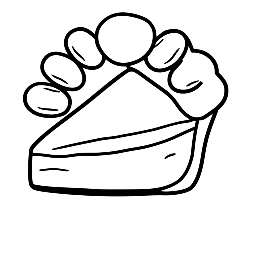 Baby Pie Slice Coloring Page