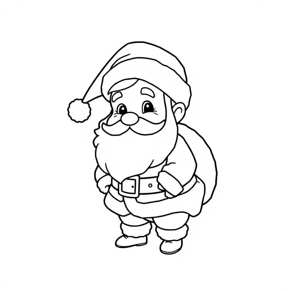 Baby Santa Claus Coloring Page