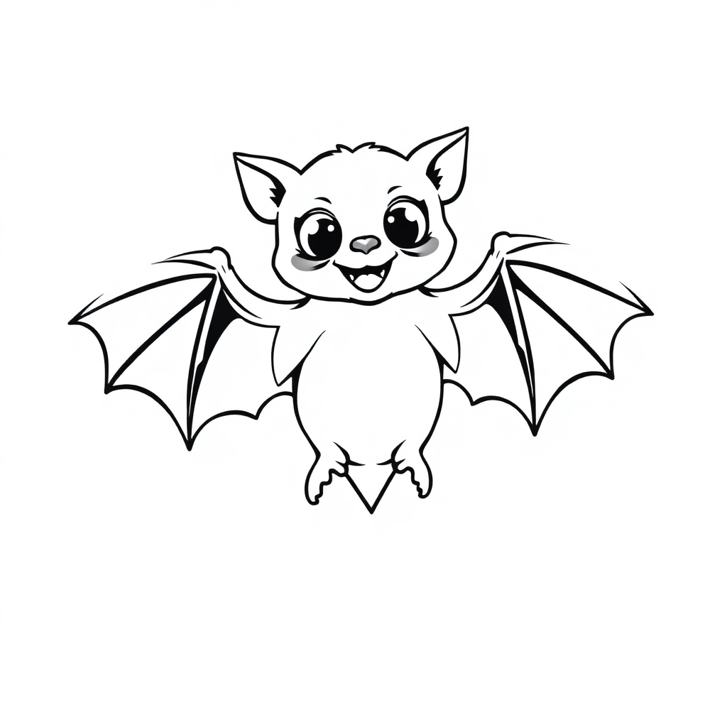 Baby Vampire Bat Coloring Page