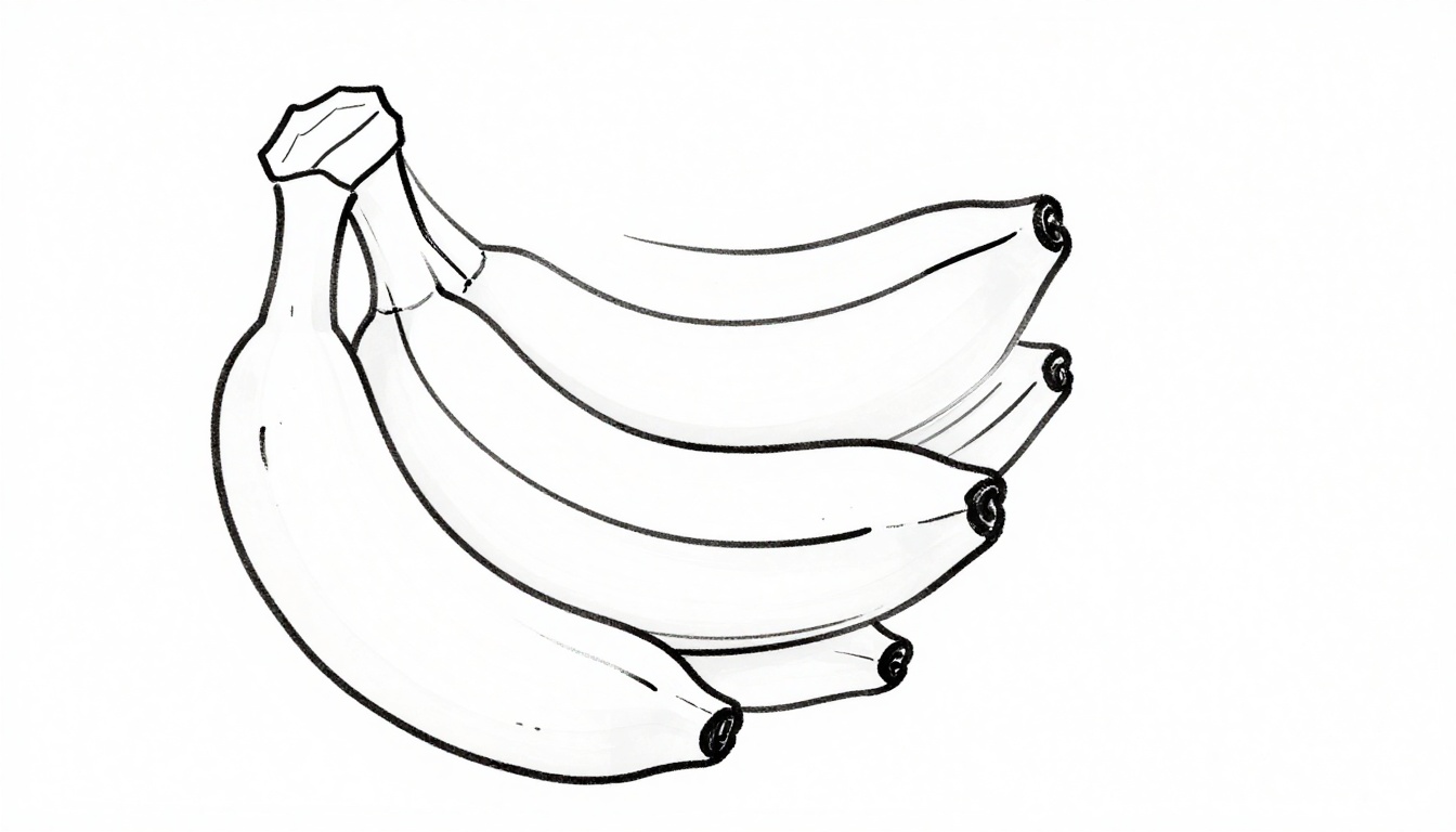 Banana Bunch Coloring Page