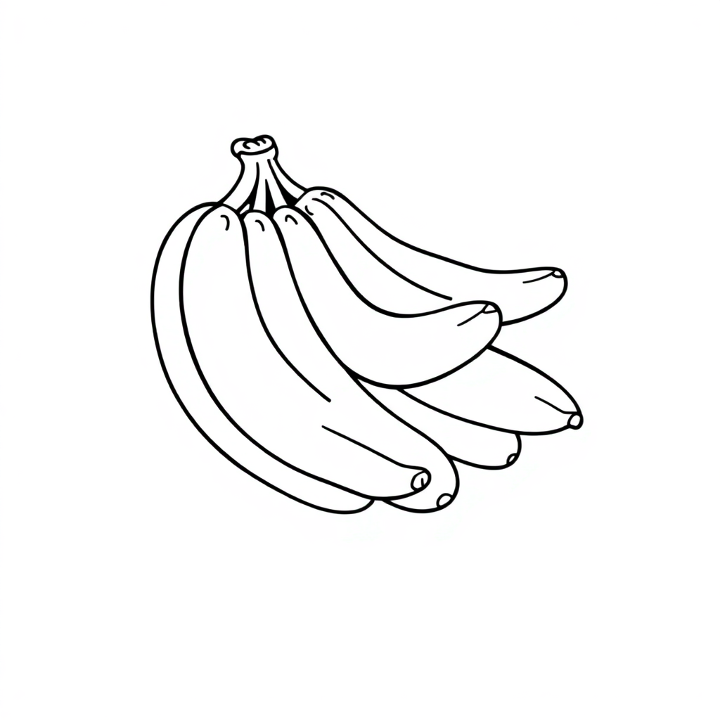 Banana Bunch In Space Coloring Page