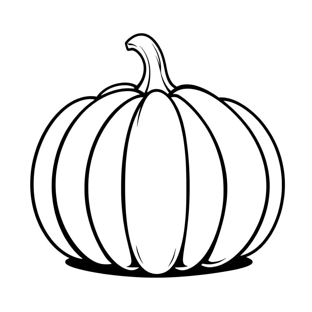 Cartoon Pumpkin Coloring Page