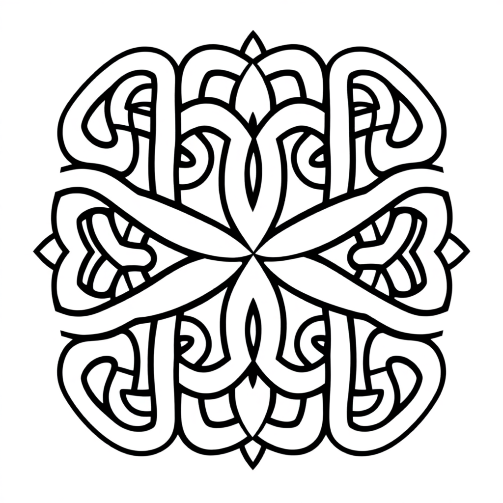 Celtic Knot Mandala Coloring Page