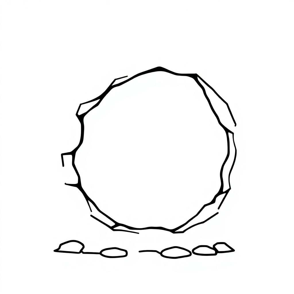 Chibi Black Hole Coloring Page