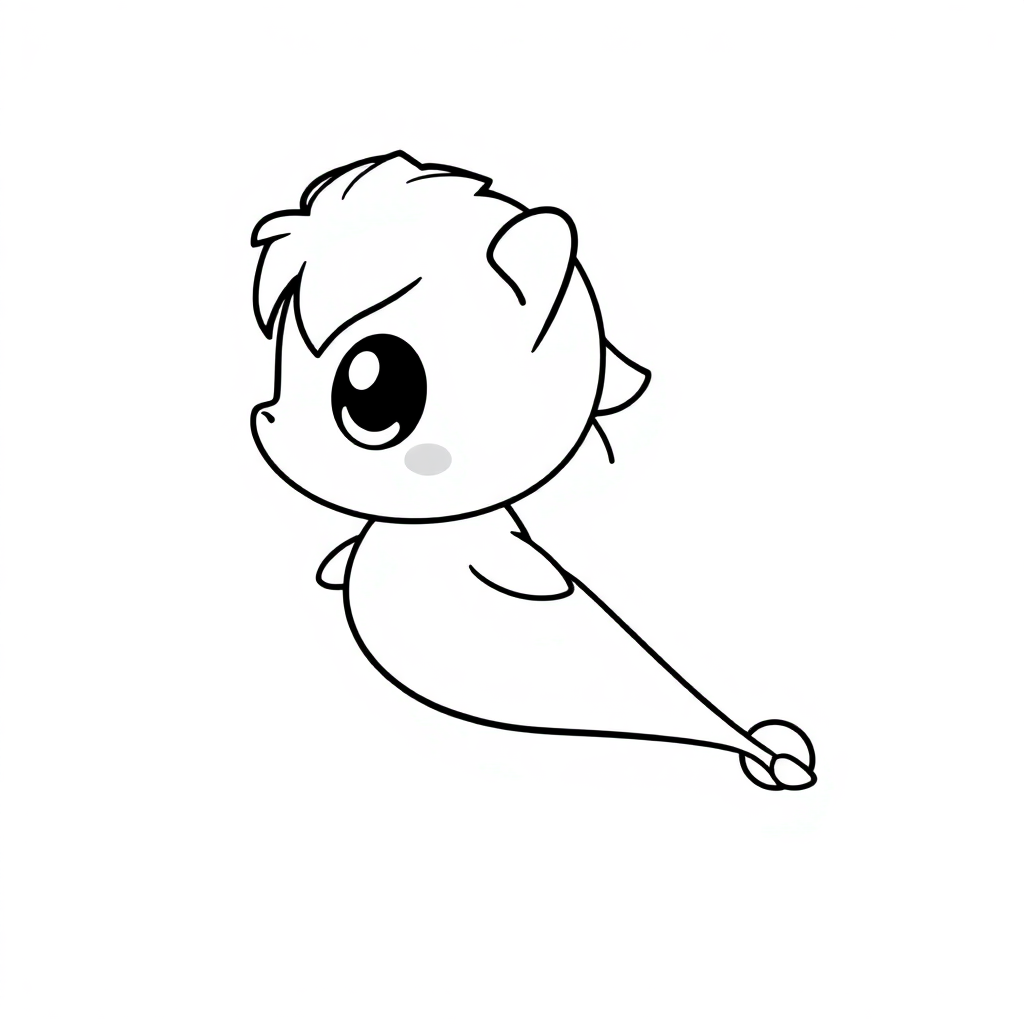 Chibi Comet With Tail Coloring Page