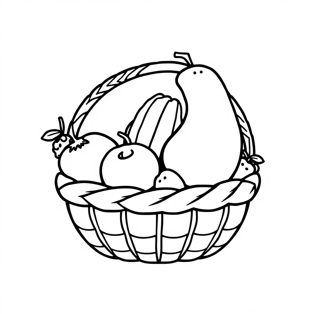 Chibi Fruit Basket Coloring Page
