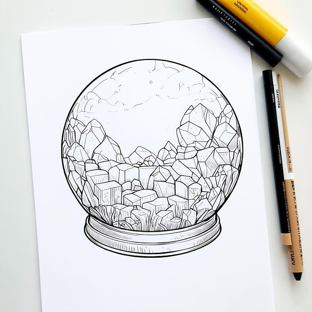 Crystal Ball Coloring Page