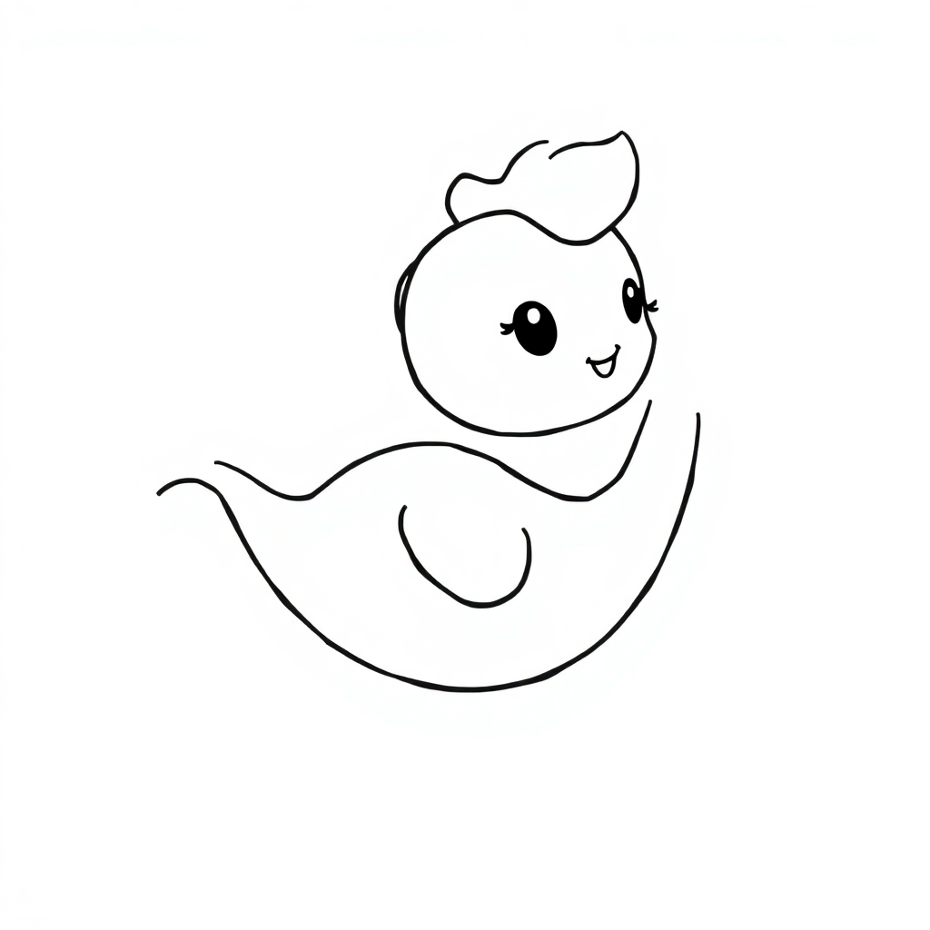 Cute Comet With Tail Coloring Page