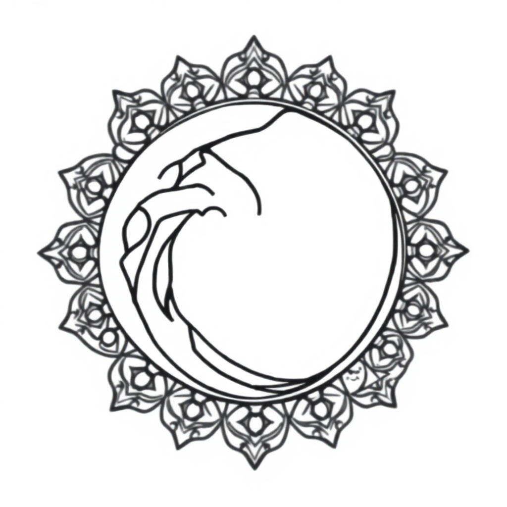 Cute Ocean Wave Mandala Coloring Page