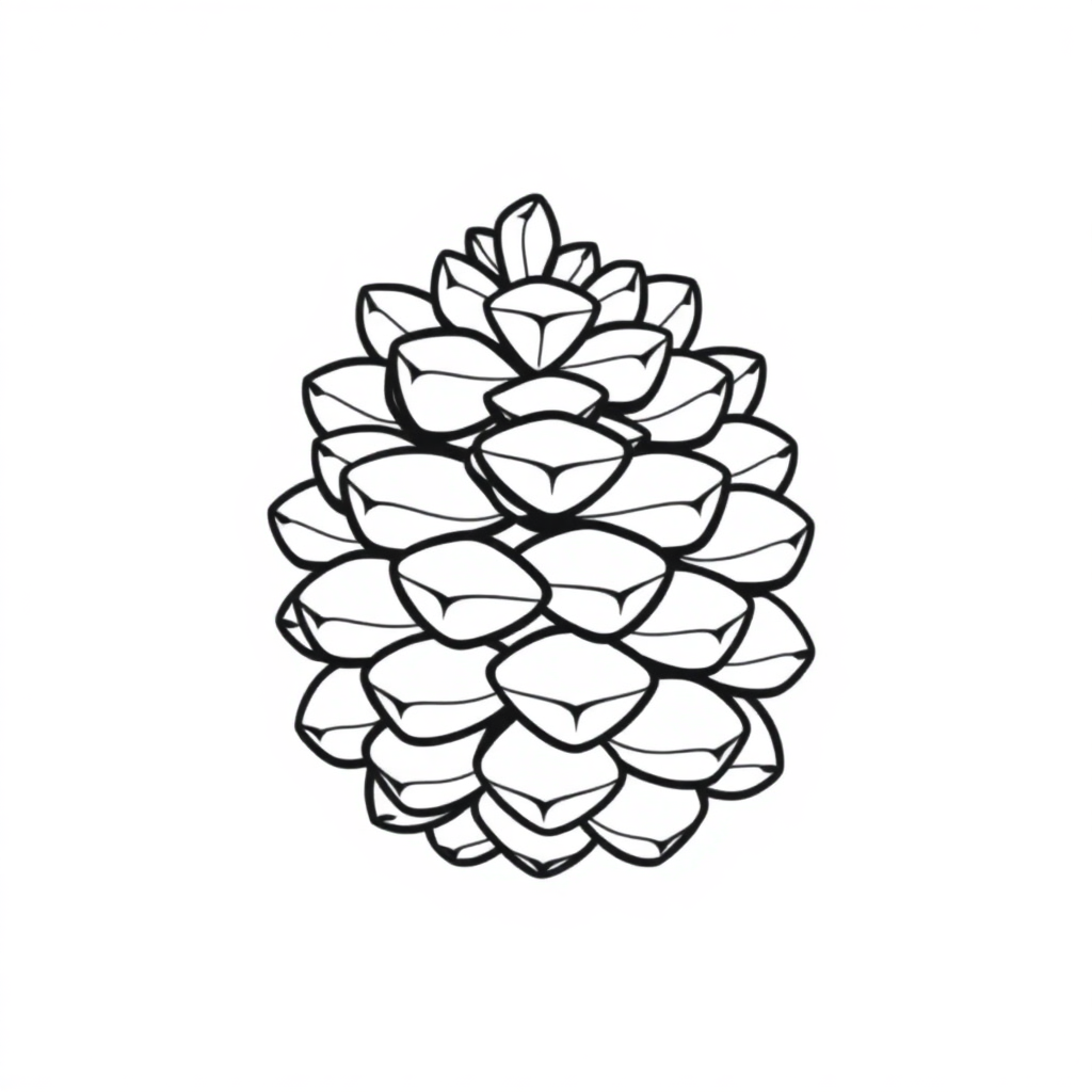 Cute Pinecone Coloring Page