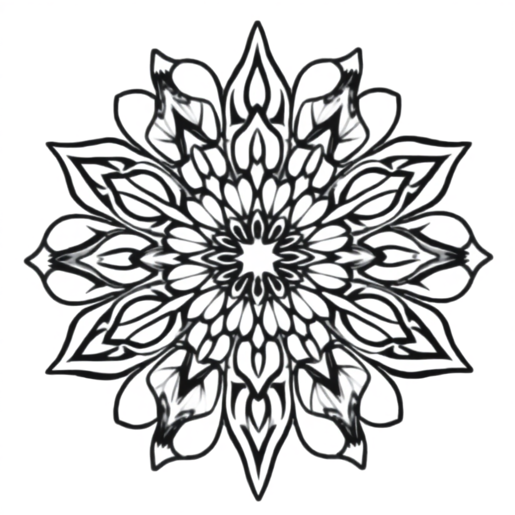 Detailed Star Mandala Coloring Page