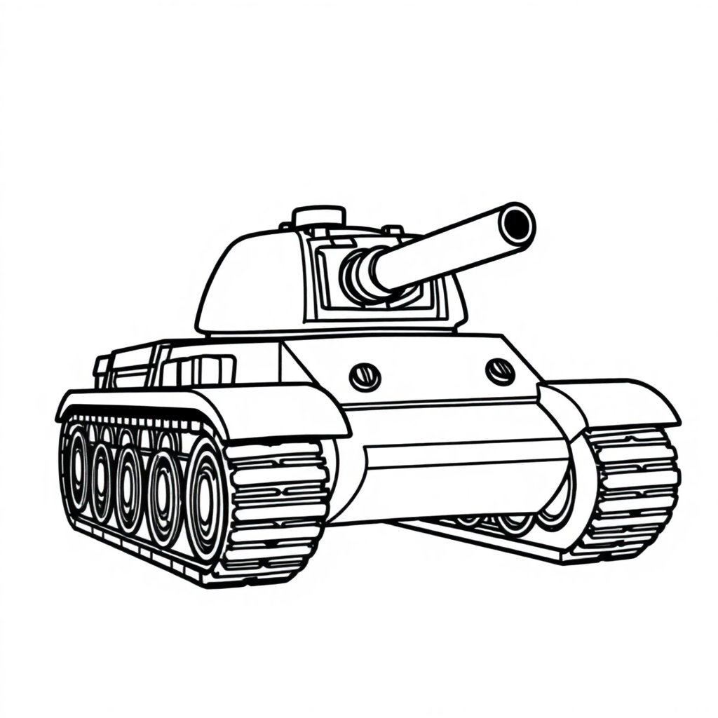 Detailed Tank Coloring Page