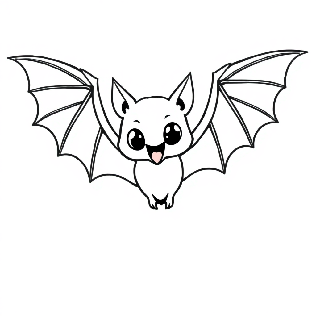 Detailed Vampire Bat Coloring Page