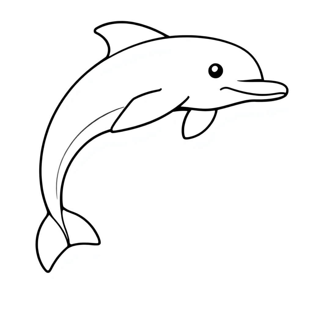 Dolphin Jumping Coloring Page