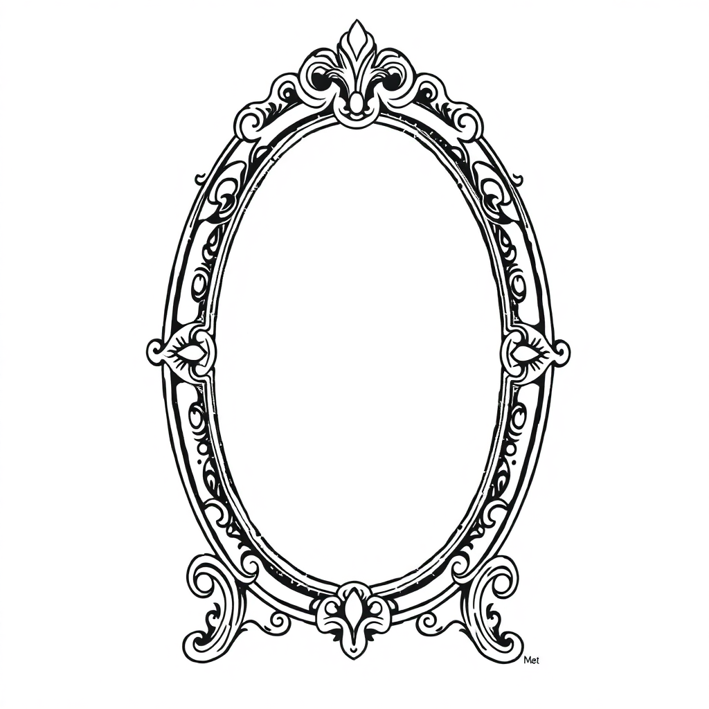 Enchanted Mirror Coloring Page