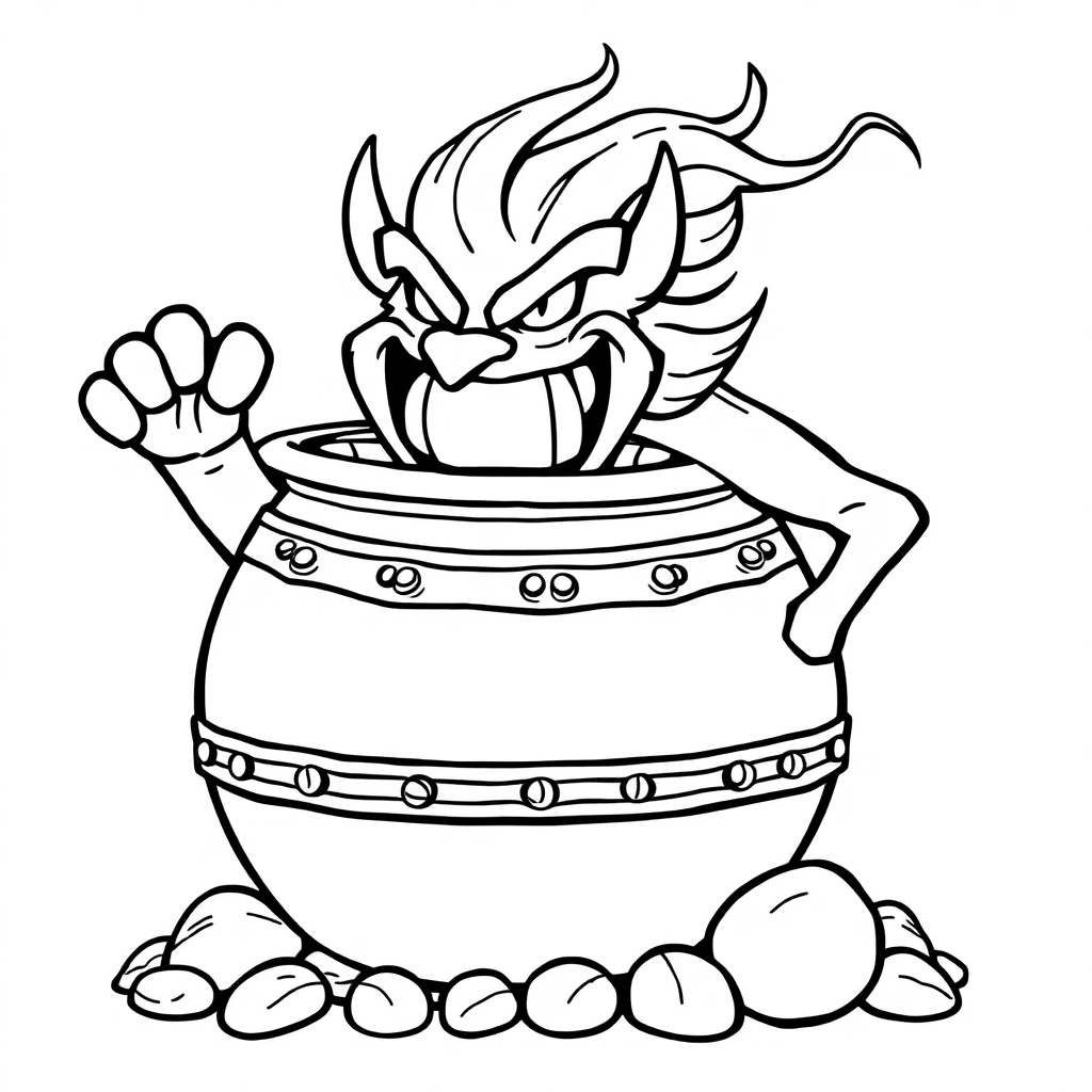 Fierce Pot Of Gold Coloring Page
