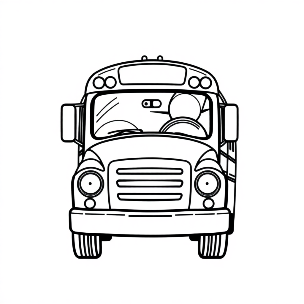 Fierce School Bus Coloring Page