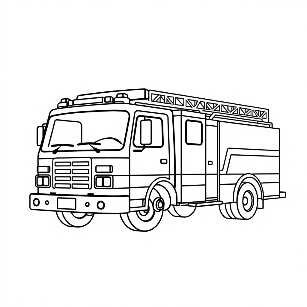 Fire Truck Coloring Page