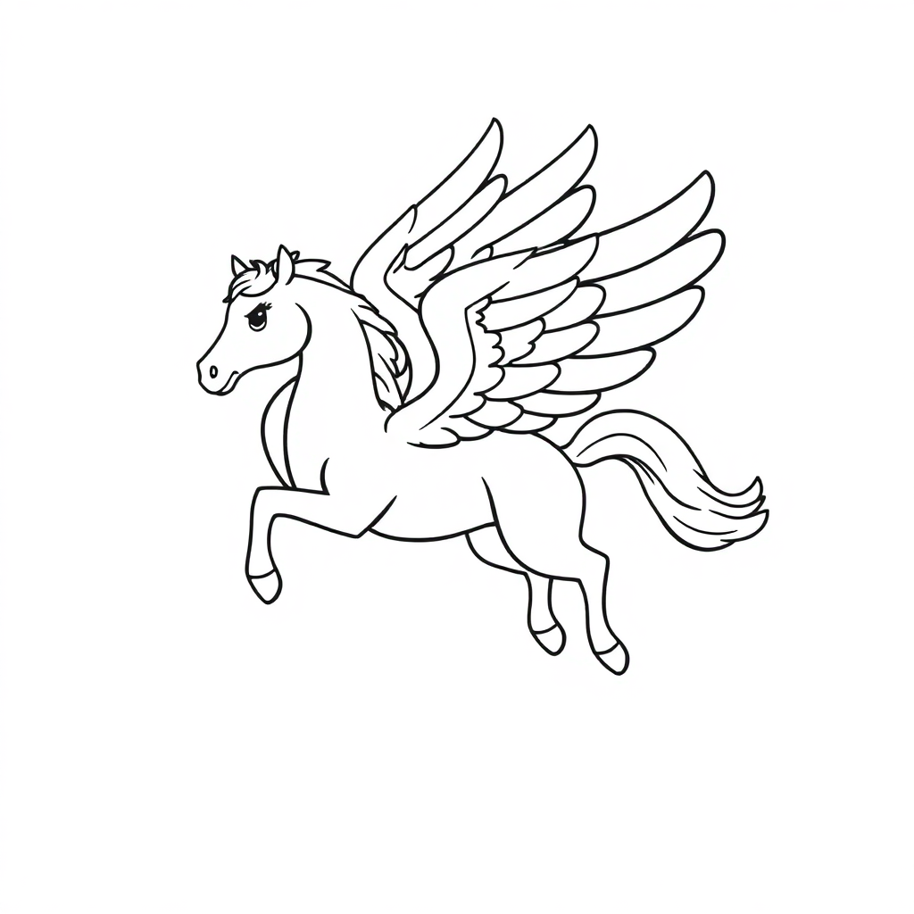 Flying Pegasus Coloring Page