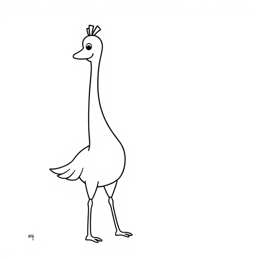 Friendly Crane Lifting Coloring Page