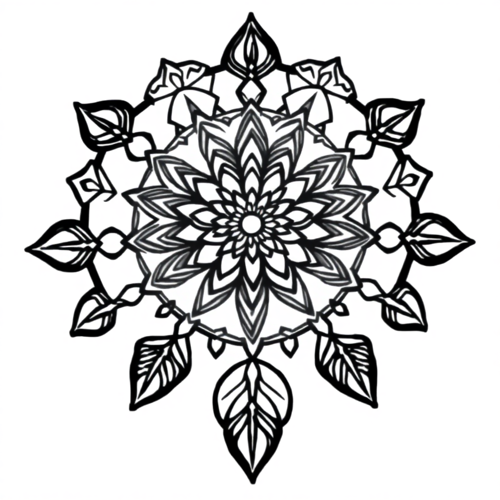 Friendly Dreamcatcher Mandala Coloring Page