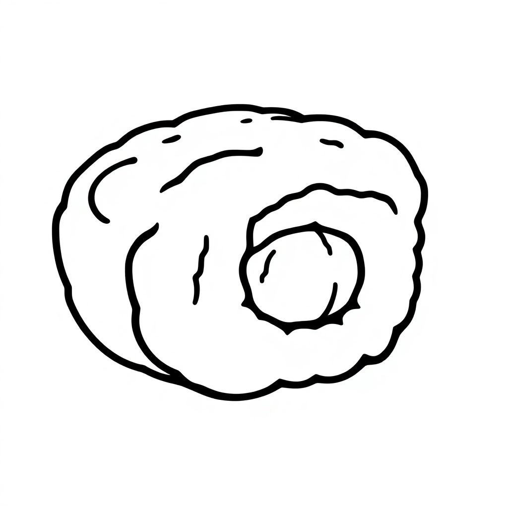 Friendly Sushi Roll Coloring Page