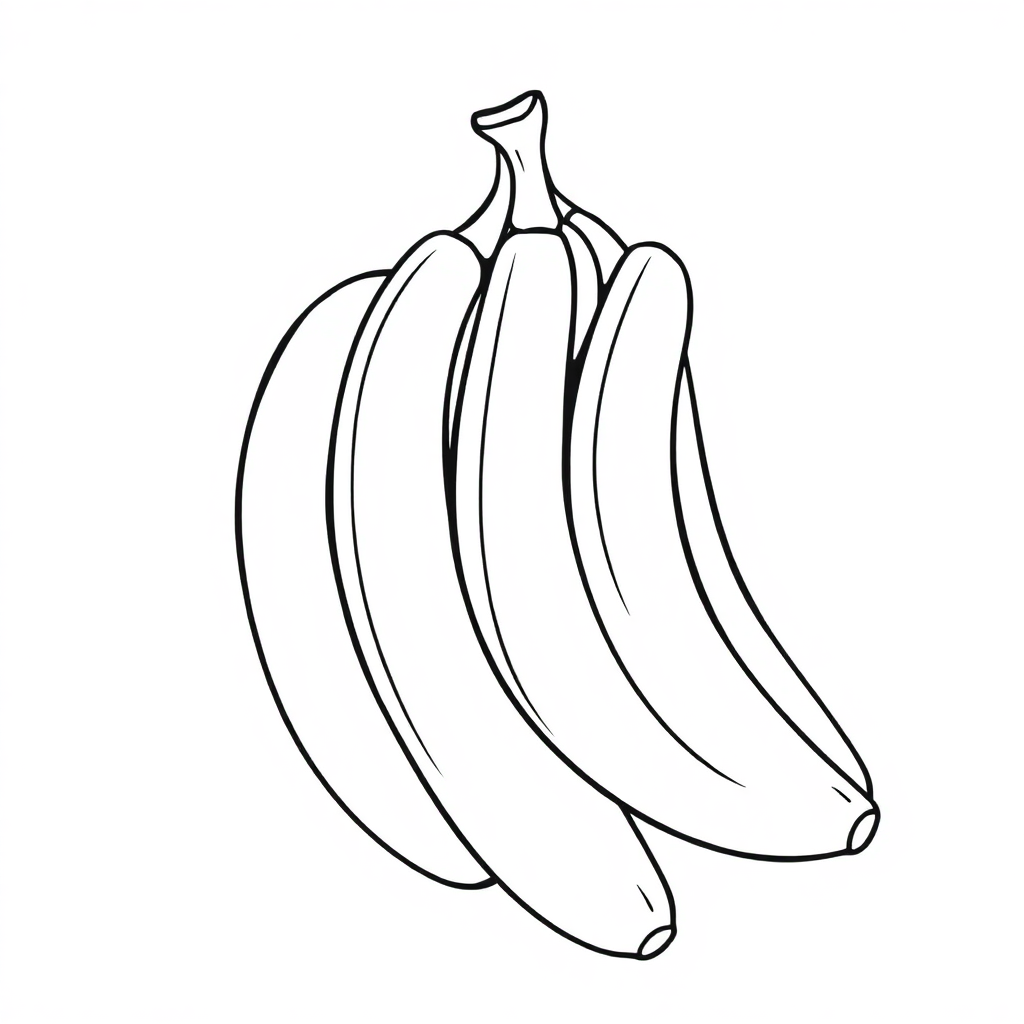Funny Banana Bunch Coloring Page