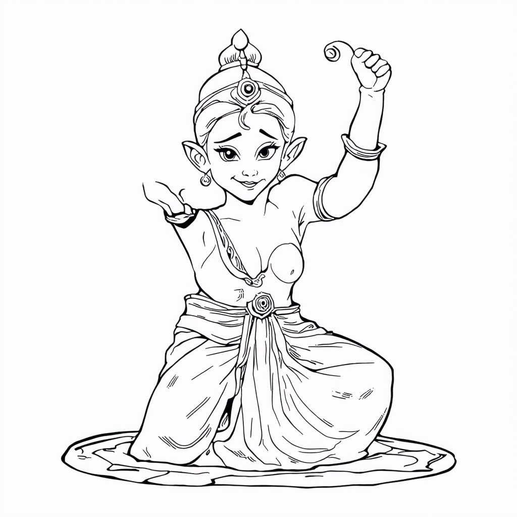 Genie From Lamp Coloring Page