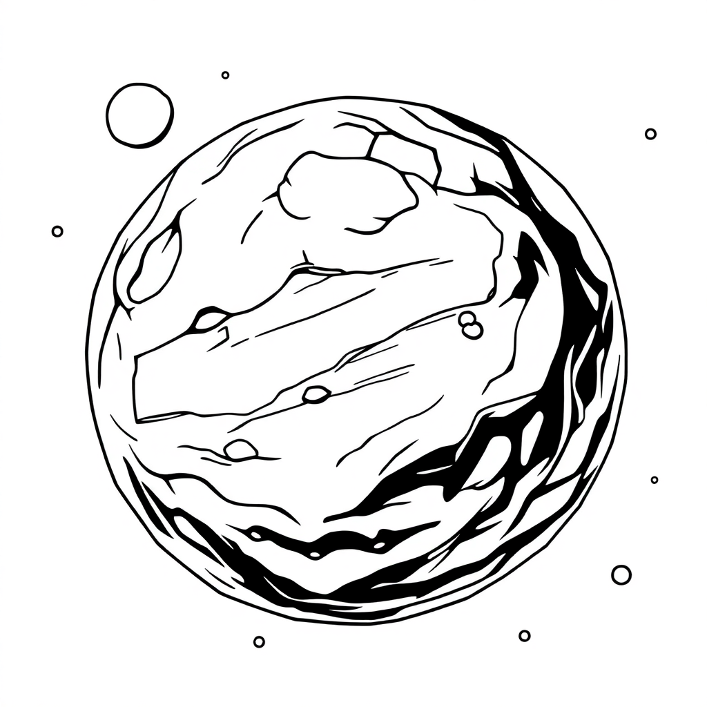 Giant Asteroid Belt Coloring Page