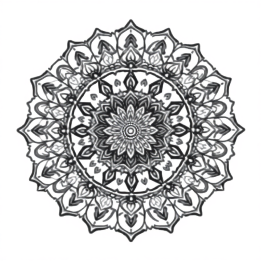 Giant Bohemian Mandala Coloring Page