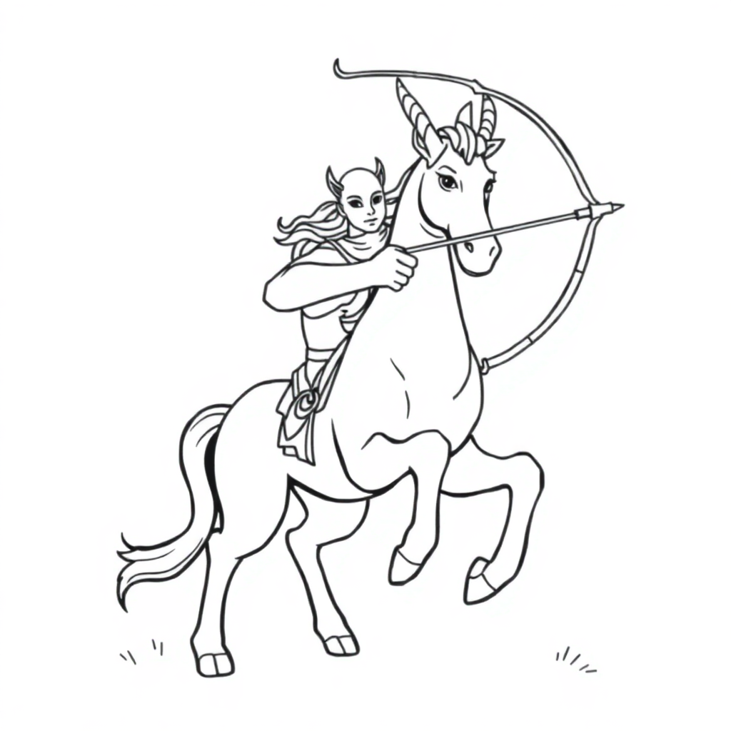Giant Centaur Archer Coloring Page