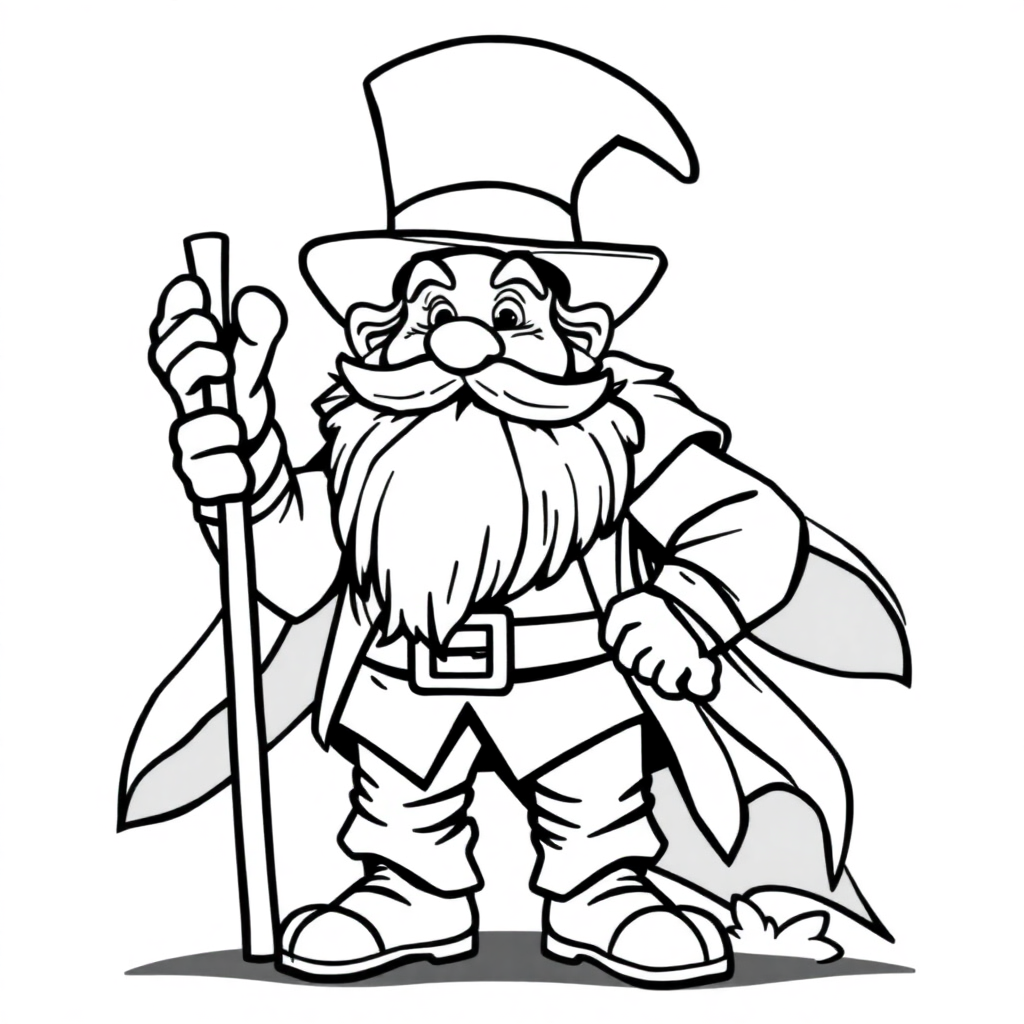 Giant Leprechaun Coloring Page