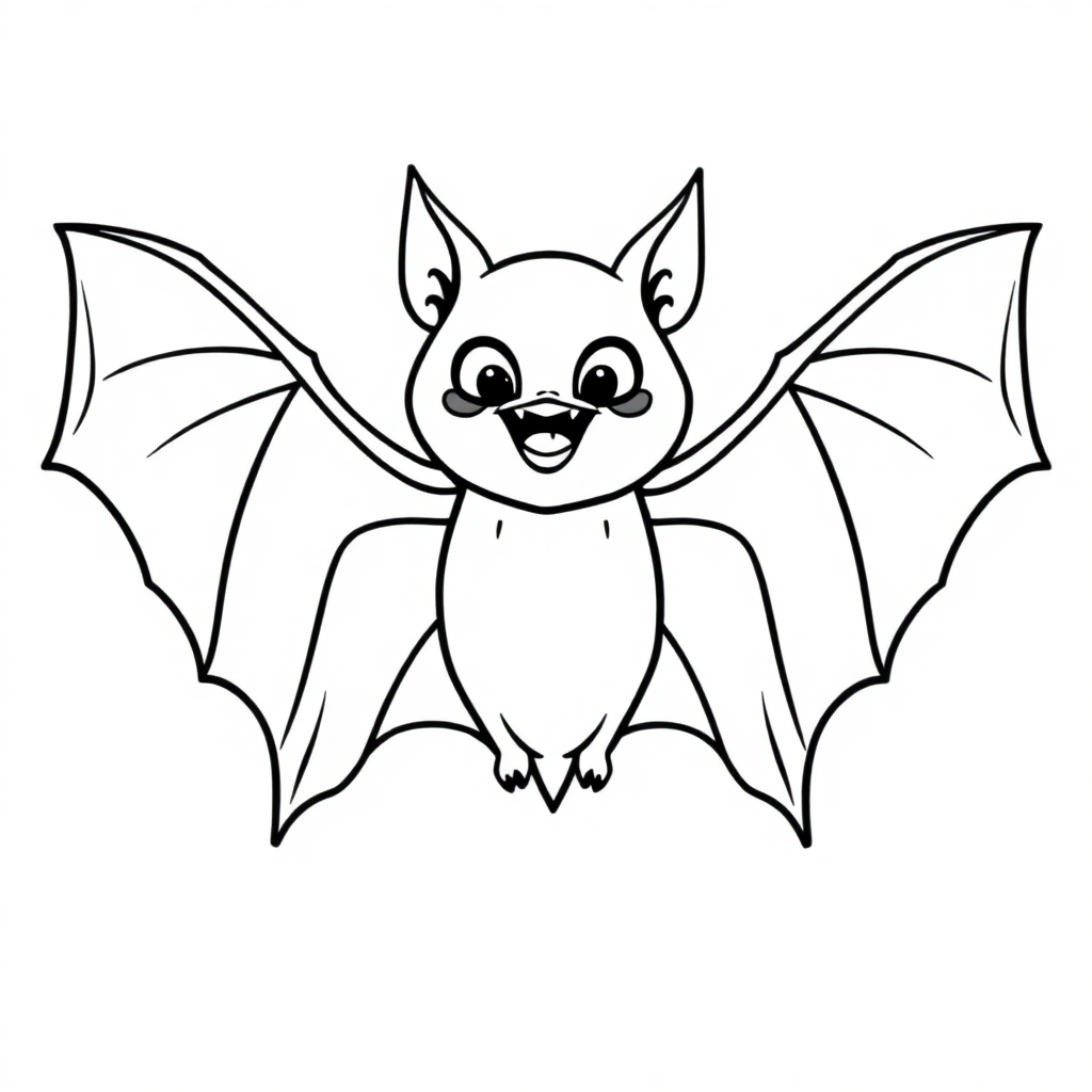 Giant Vampire Bat Coloring Page