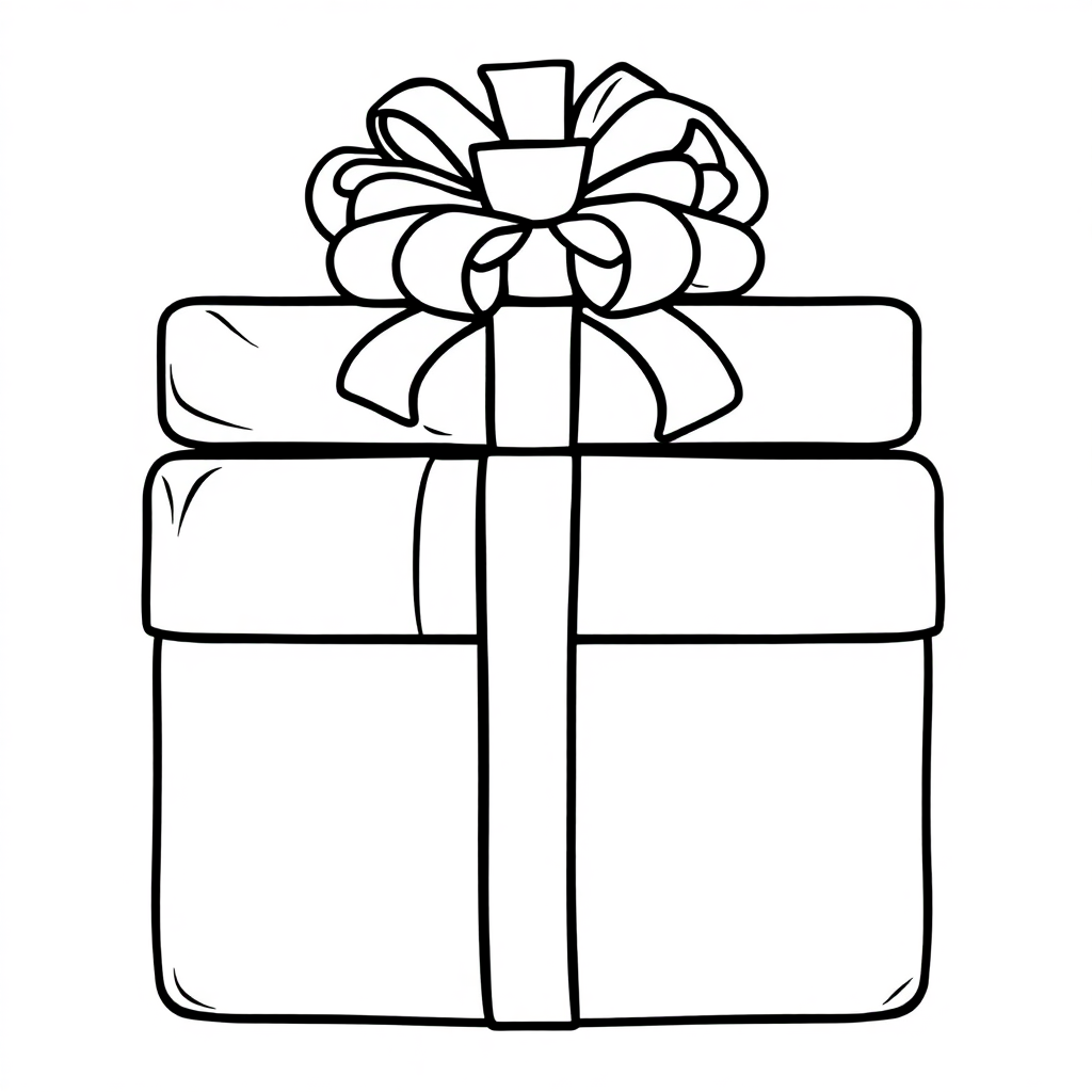 Giant Wrapped Presents Coloring Page