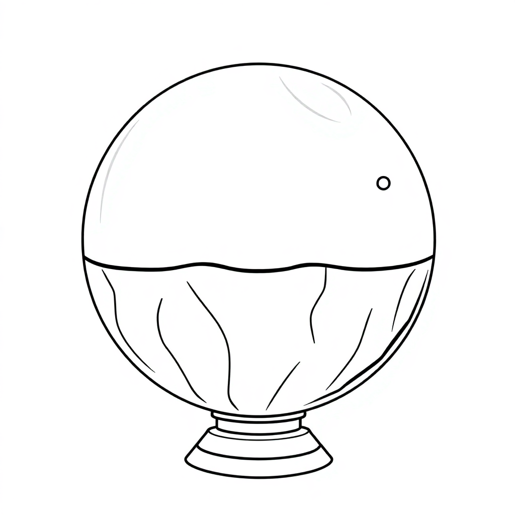 Graceful Crystal Ball Coloring Page