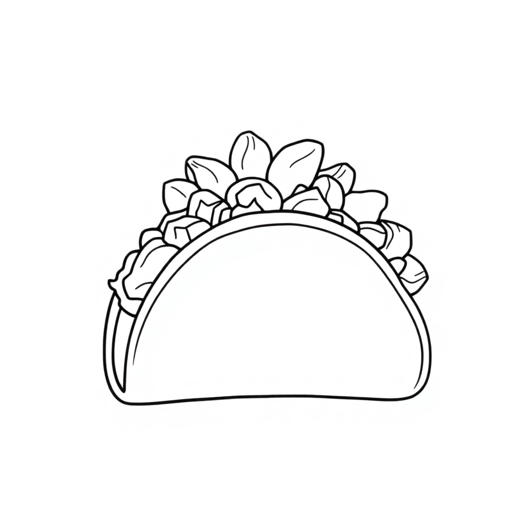 Graceful Taco Coloring Page