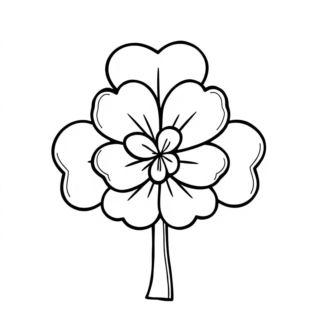 Happy St Patricks Shamrock Coloring Page