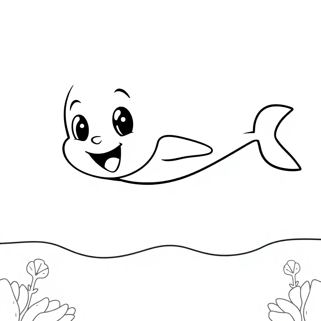 Happy Swimmer Diving Coloring Page