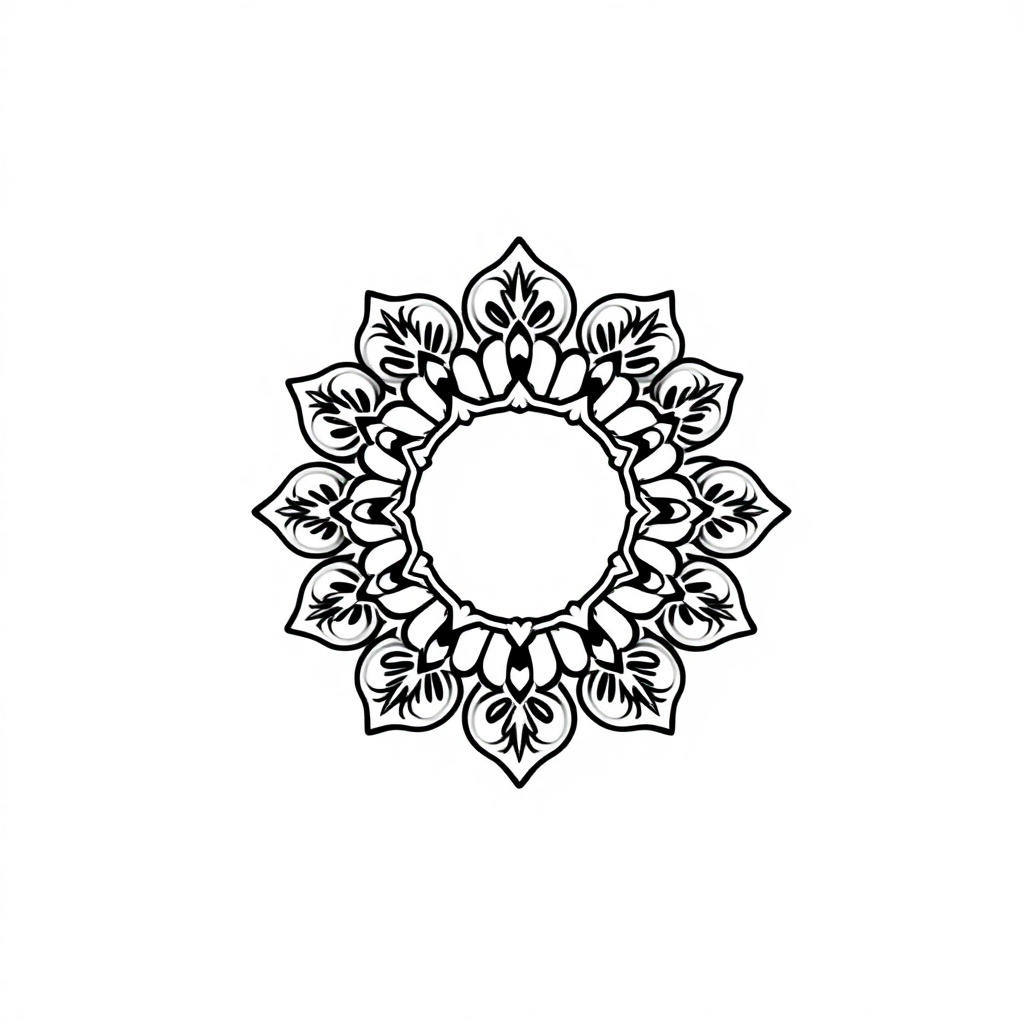 Printable Heart Shaped Mandala In Winter Coloring Page