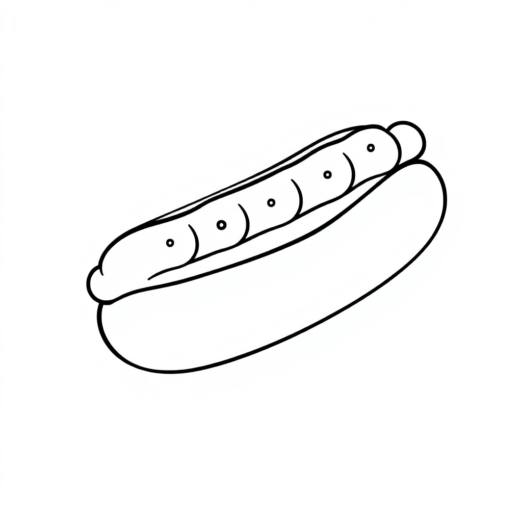 Hot Dog In Space Coloring Page