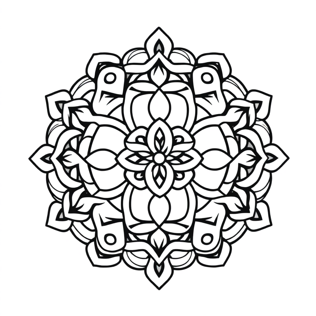 Magical Celtic Knot Mandala Coloring Page