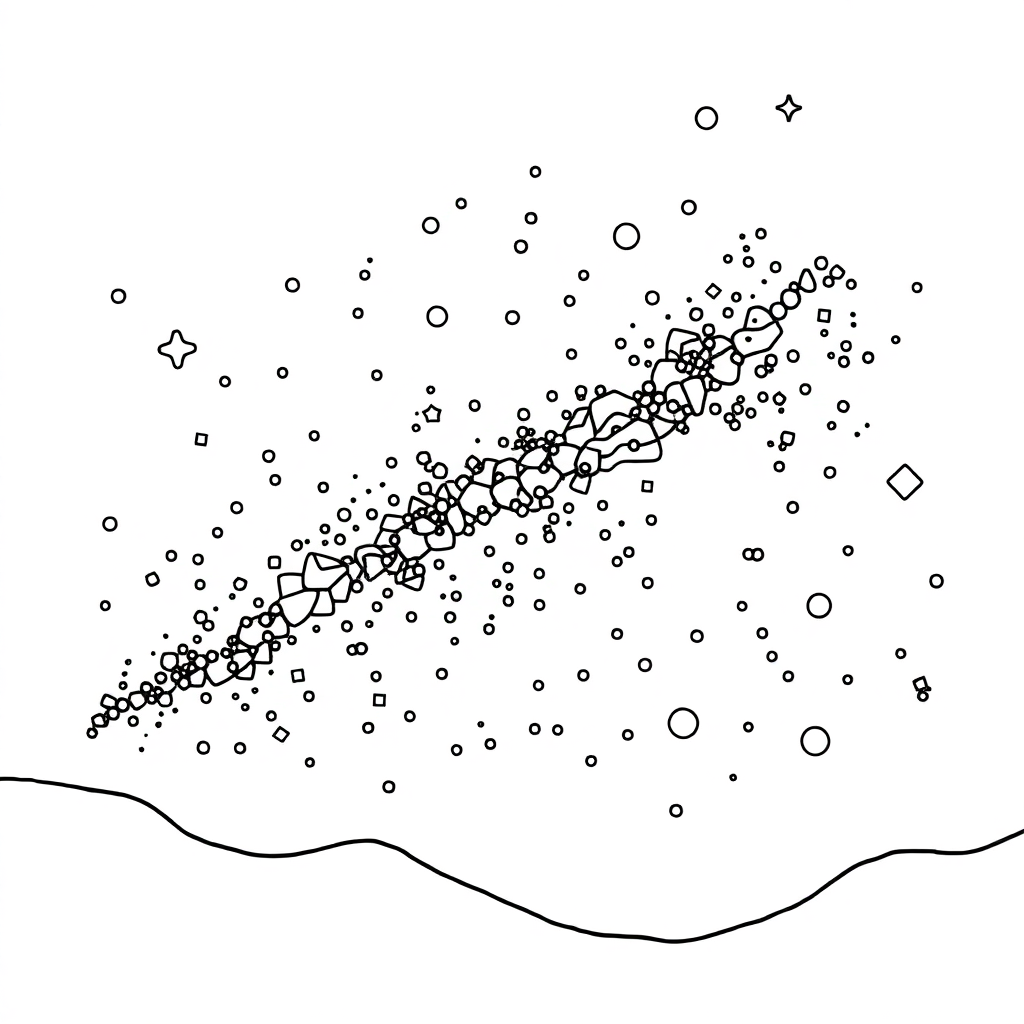 Magical Milky Way Galaxy Coloring Page